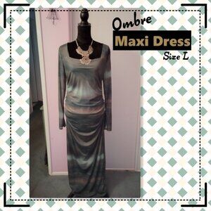 Army Green Ombre Maxi Dress Size L